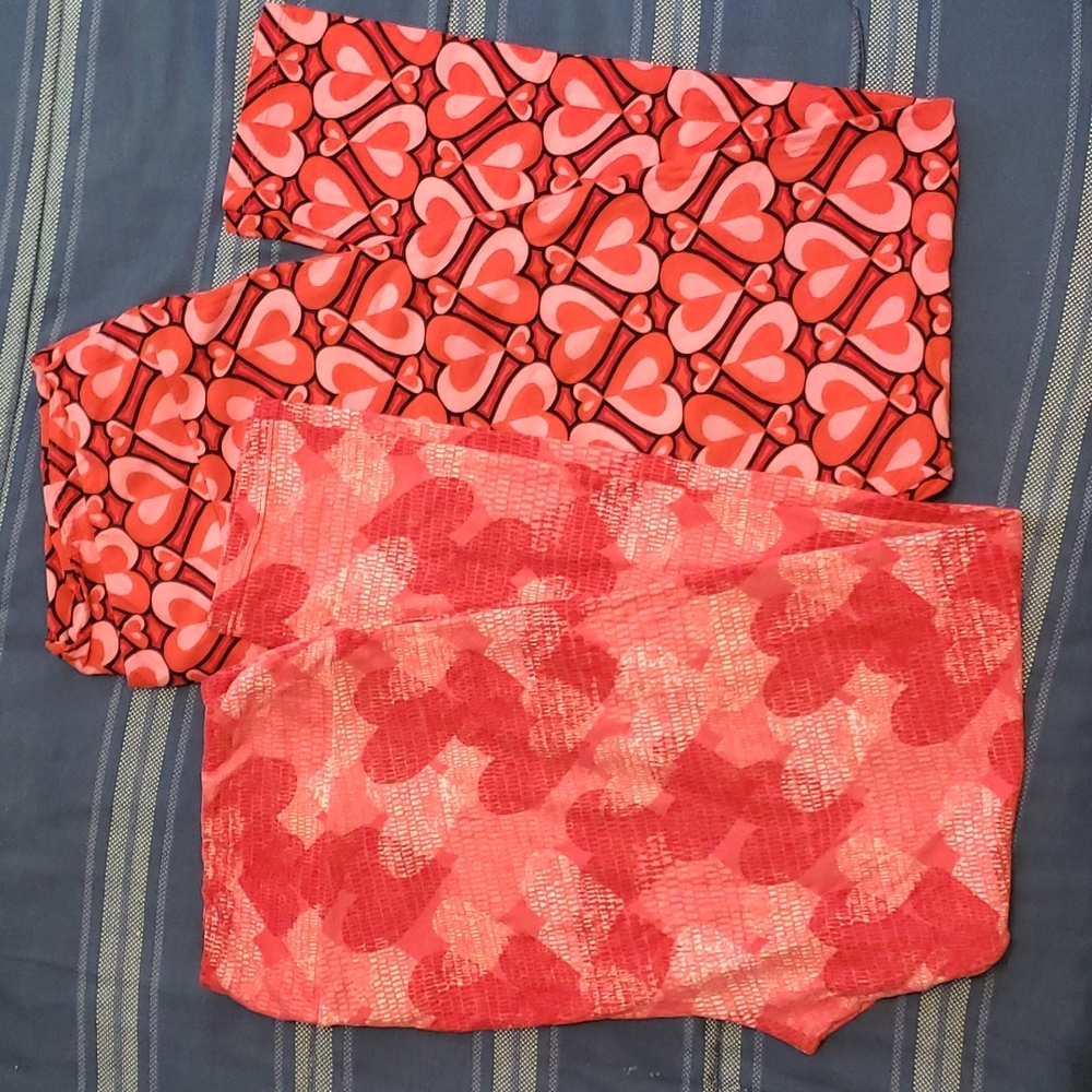 2 Pair Valentines Leggings